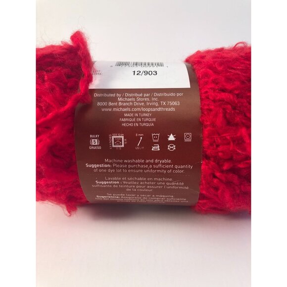 LOT OF 7 Red Skeins: Loops and Threads Charisma Bulky Weight yarn - Picture 12 of 16